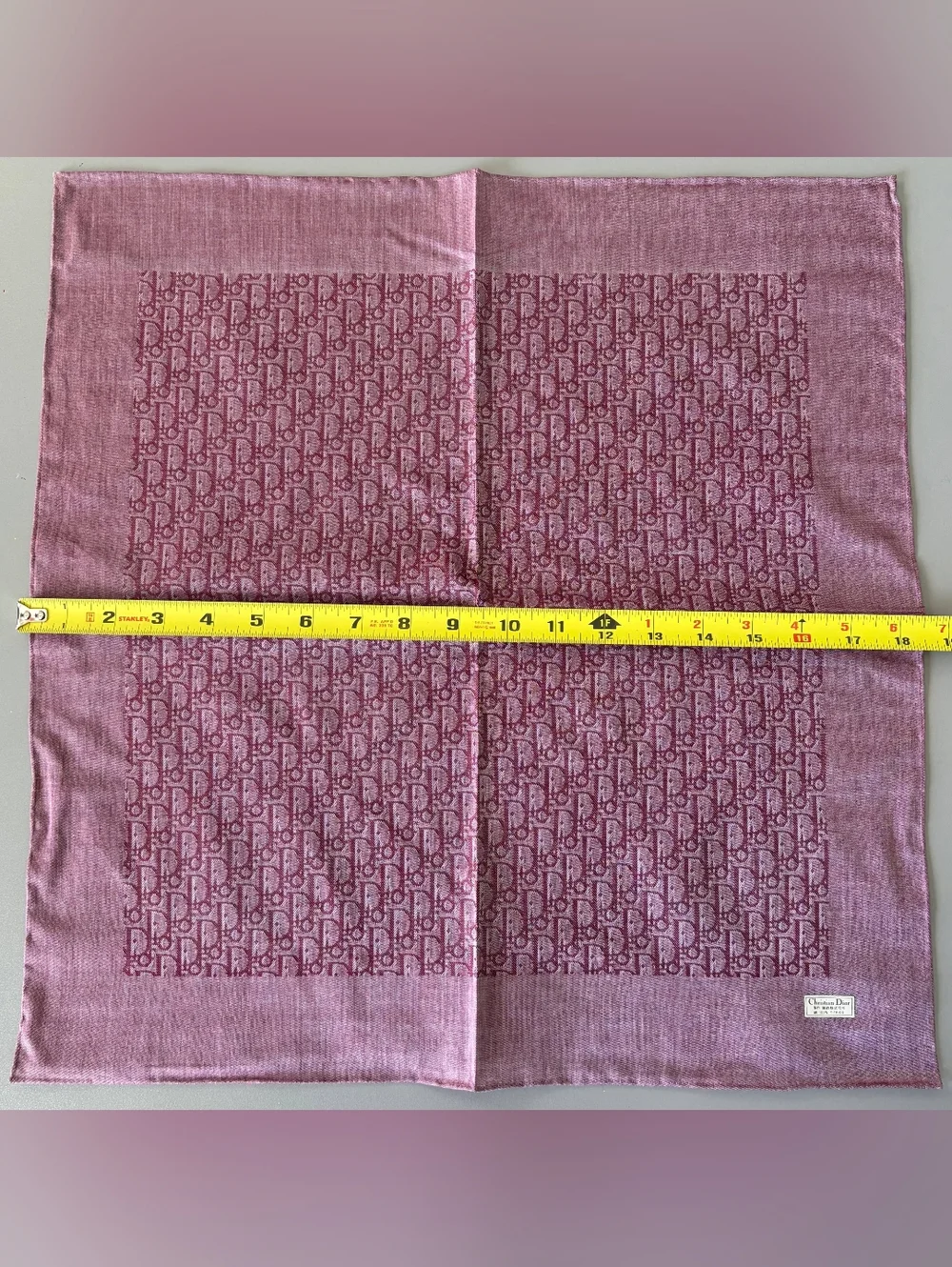 New Christian Dior Vintage Monogram Bandana Scarf Small / Handkerchief